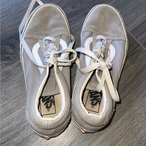 Vans Gray and White Athletic Shoes